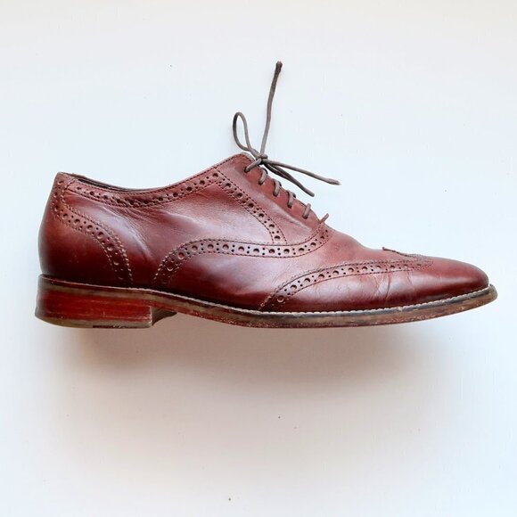 Cole Haan Men\'s Brown Leather Classic Wingtip Oxford Lace Up Shoes Size 9 main image 16